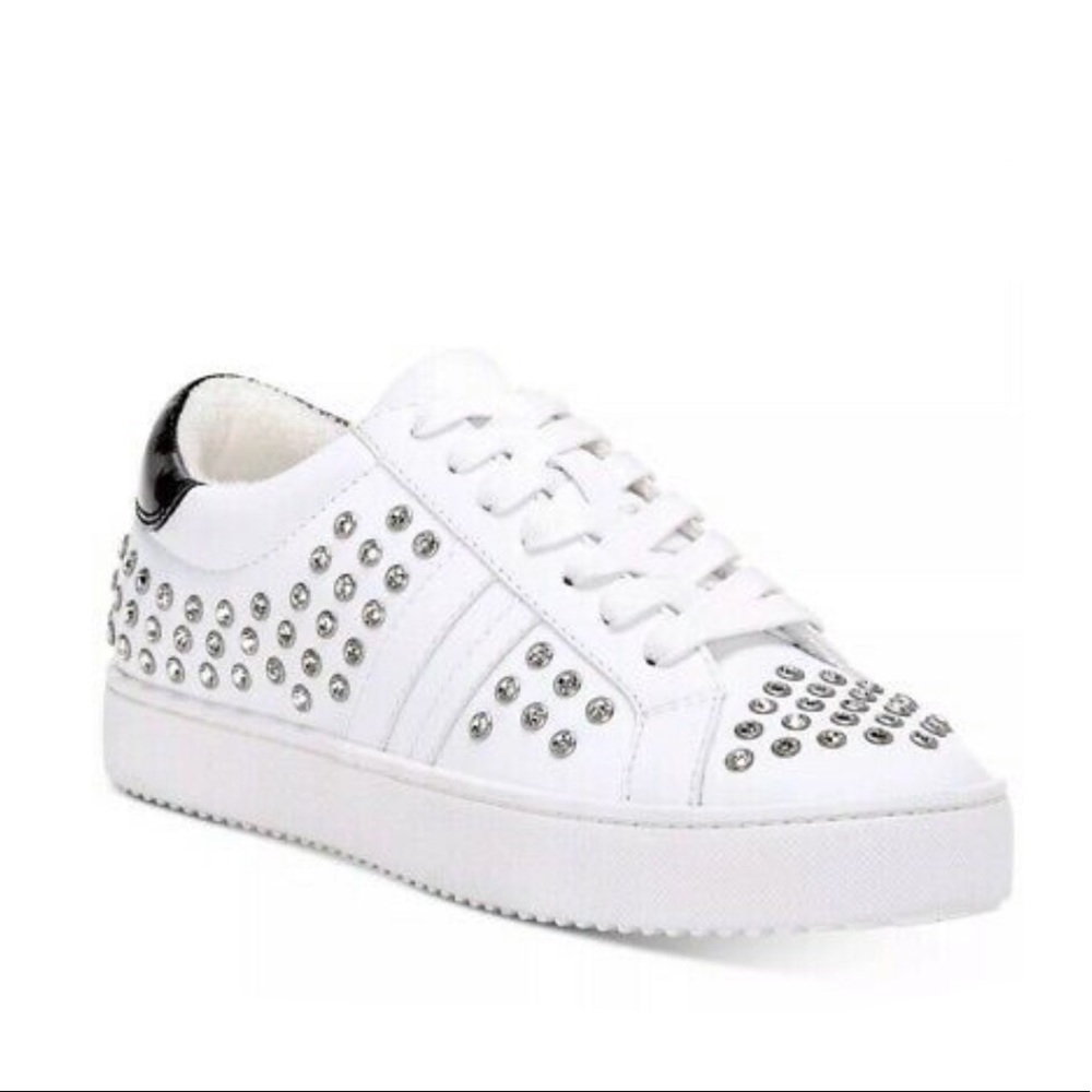 I.N.C Danelia Lace-Up White Bling Sneakers